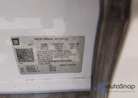 2018 Buick Enclave Essence z USA, uszkodzony, nr VIN 5GAERBKW3JJ121966